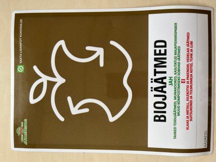 Biojäätmete kleebis